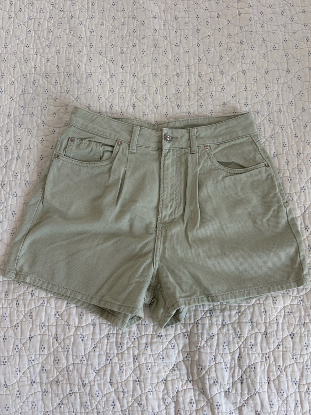 H&M Green Denim Shorts